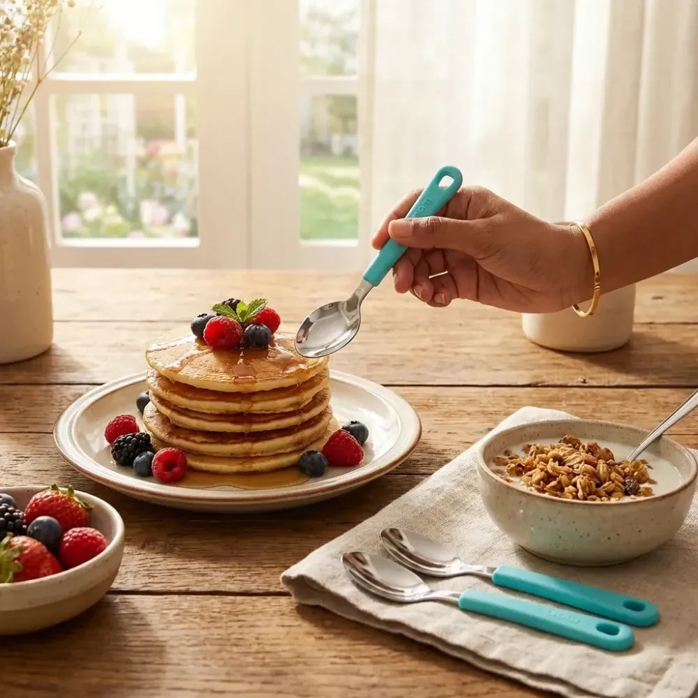 Supermom stainless steel tea spoon (6 pc set) - home & kitchen