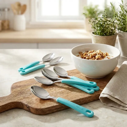 Supermom stainless steel tea spoon (6 pc set) - home & kitchen