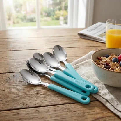 Supermom stainless steel tea spoon (6 pc set) - home & kitchen