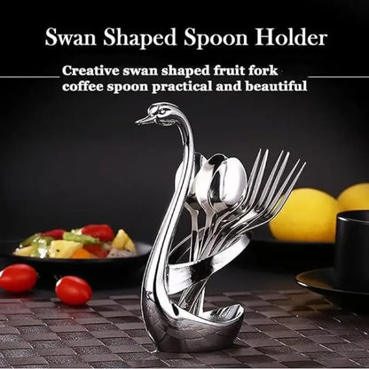 Swan fork holder with set