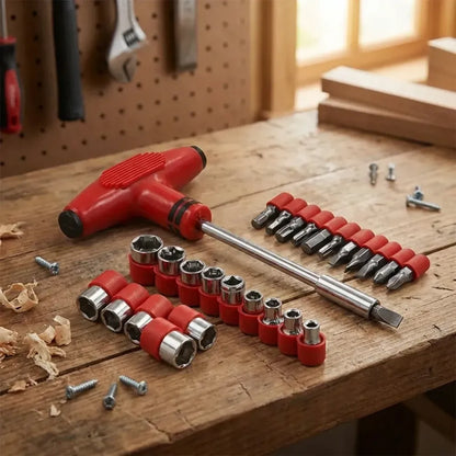 T-shape screwdriver ratchet set – 24pcs