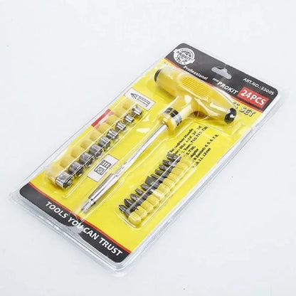 T-shape screwdriver ratchet set – 24pcs