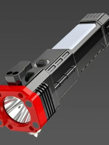 3-in-1 Emergency Flashlight with Power Bank & Window Breaker