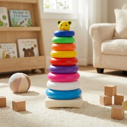 Teddy bear stacking rings - toys