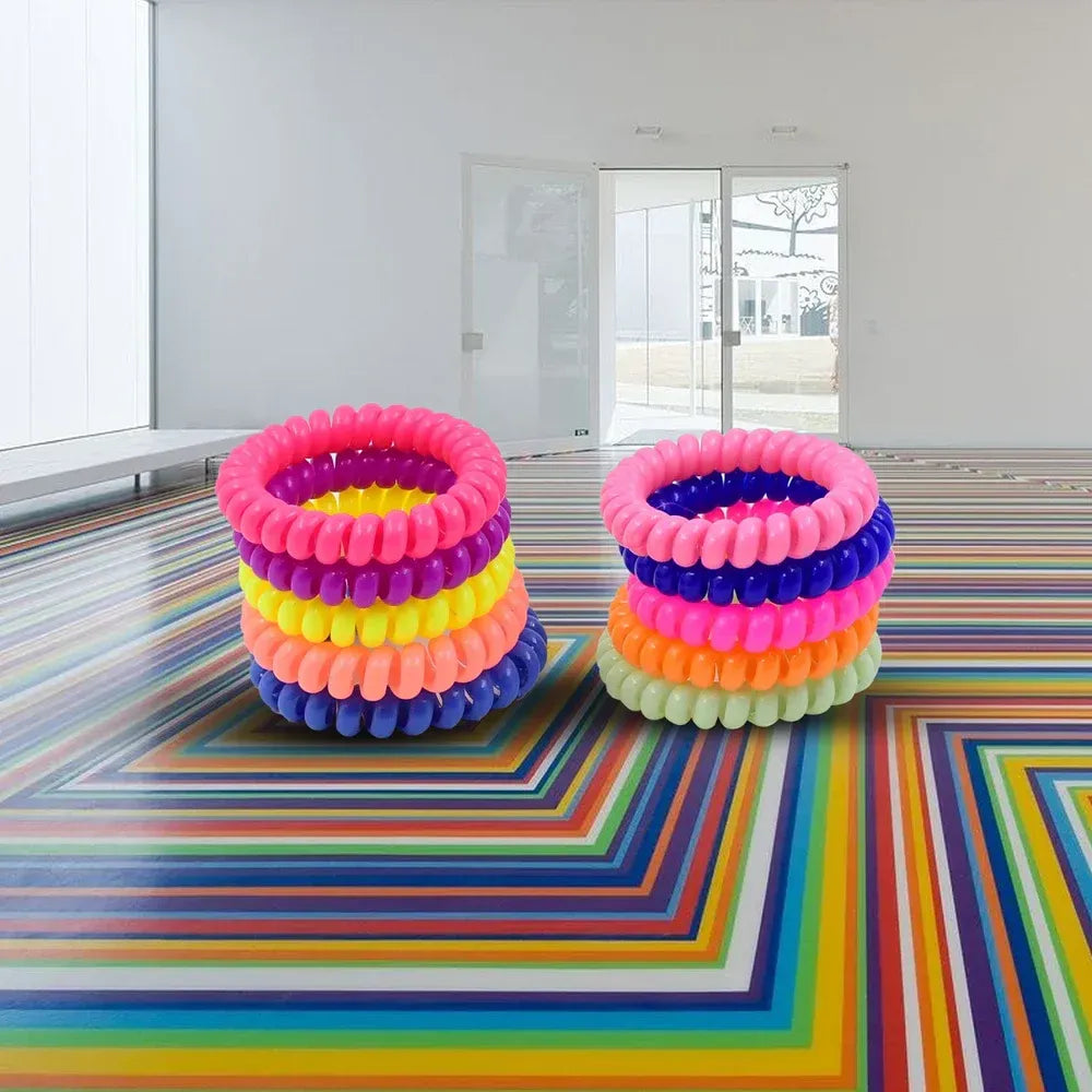 Telephone wire hair ties