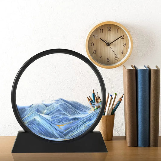 The moving sand art sculpture - office