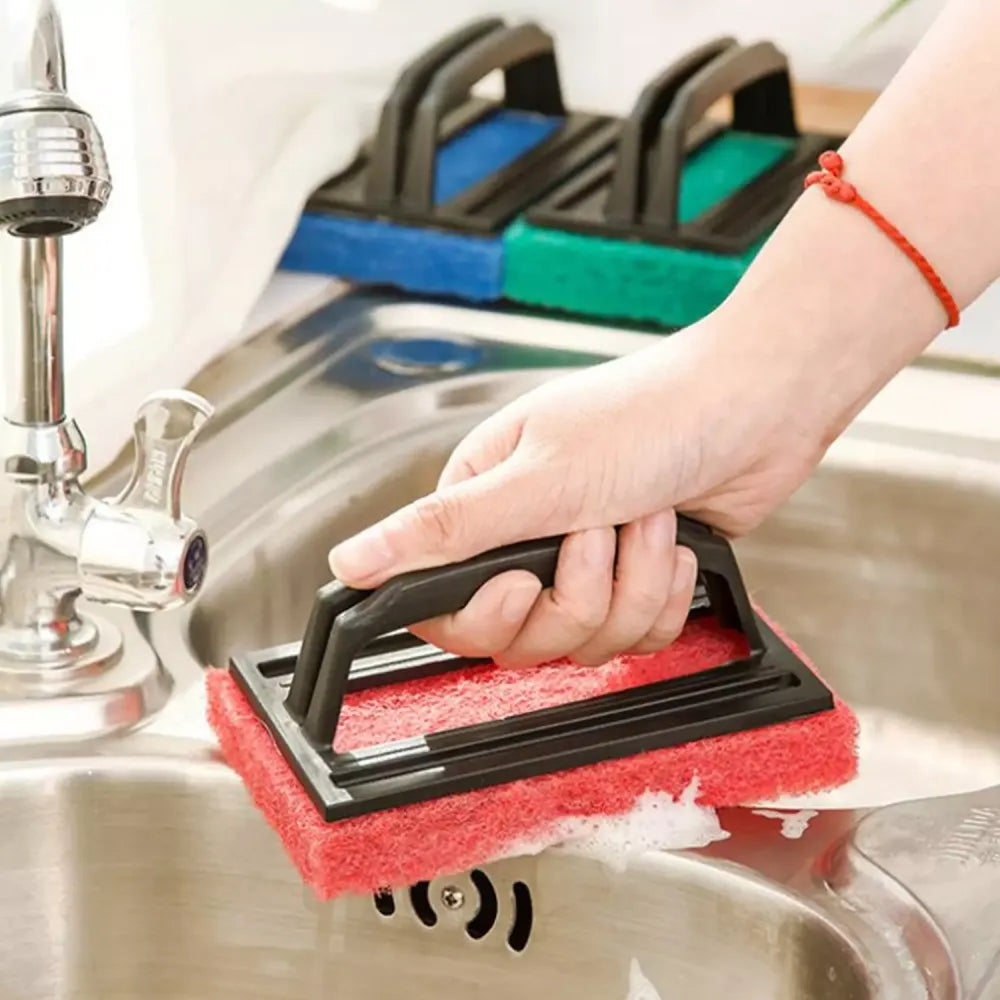 Tile cleaning scrubber brush