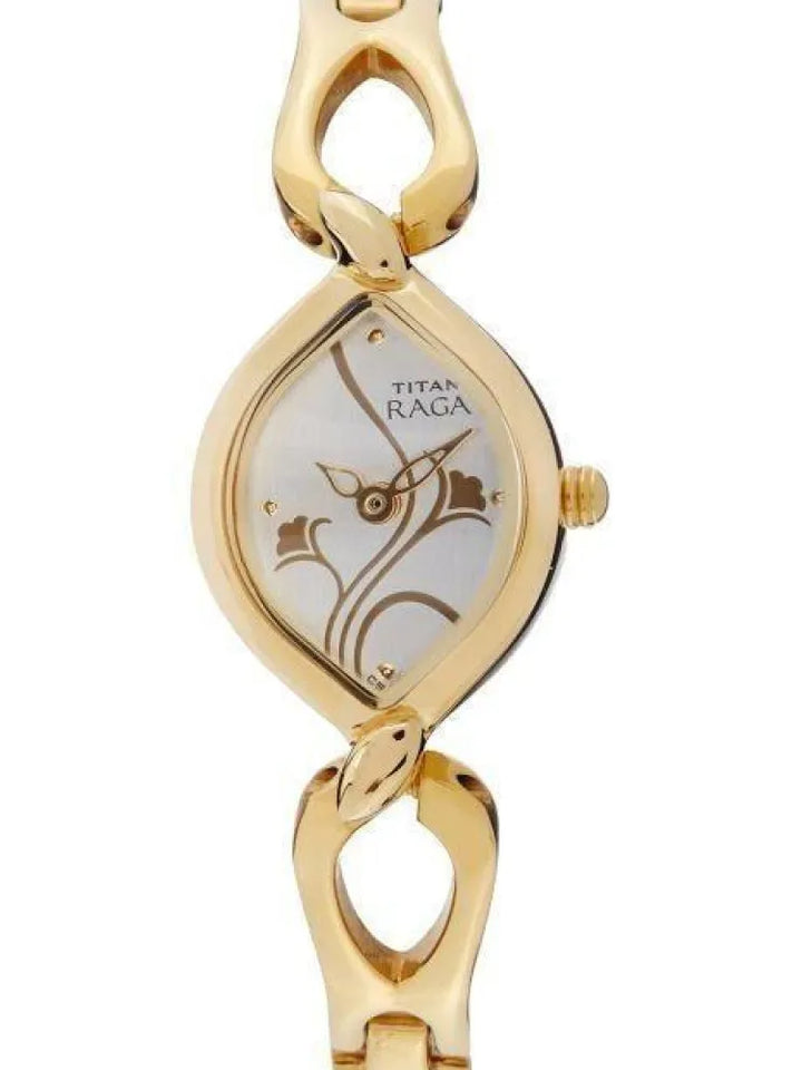 Titan Analog Silver Dial Women's Watch