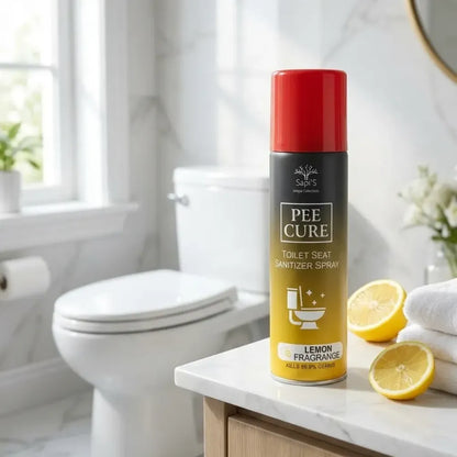 Toilet seat sanitizer spray