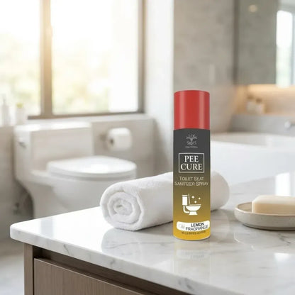 Toilet seat sanitizer spray