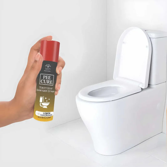 Toilet seat sanitizer spray