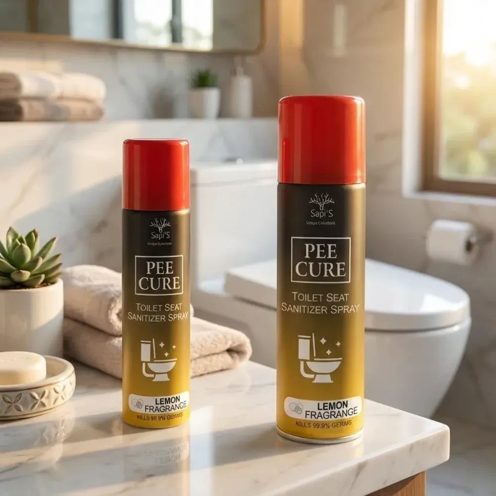 Toilet seat sanitizer spray