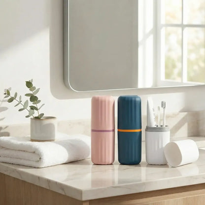 Toothbrush & toothpaste holder set - home essentials