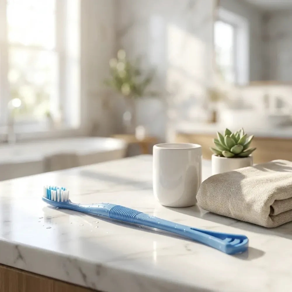 Toothbrush with tongue scraper - home & kitchen