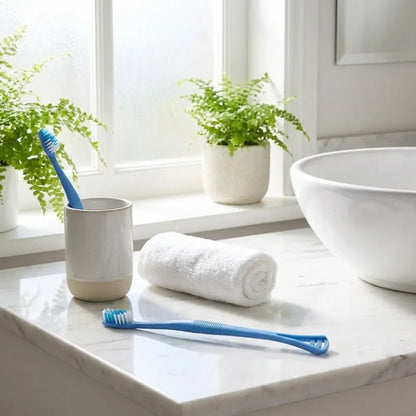 Toothbrush with tongue scraper - home & kitchen