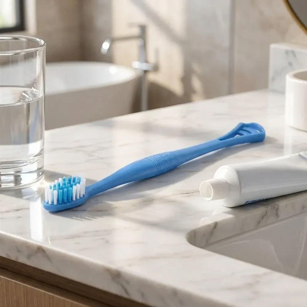 Toothbrush with tongue scraper - home & kitchen