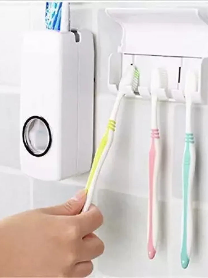 Toothpaste Dispenser & Brush Holder
