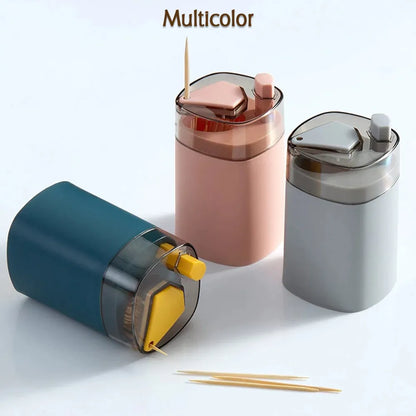 Toothpick holder dispenser pop-up automatic for kitchen restaurant thickening toothpicks container pocket novelty safe