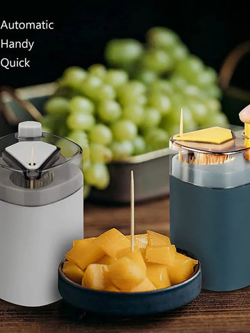 Toothpick Holder Dispenser Pop-up Automatic Toothpick Dispenser For Kitchen Restaurant Thickening Toothpicks Container Pocket Novelty Safe Container Toothpick Storage Box.