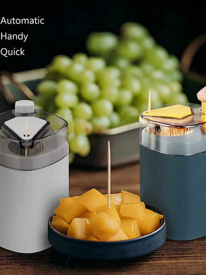 Toothpick Holder Dispenser Pop-up Automatic Toothpick Dispenser For Kitchen Restaurant Thickening Toothpicks Container Pocket Novelty Safe Container Toothpick Storage Box.