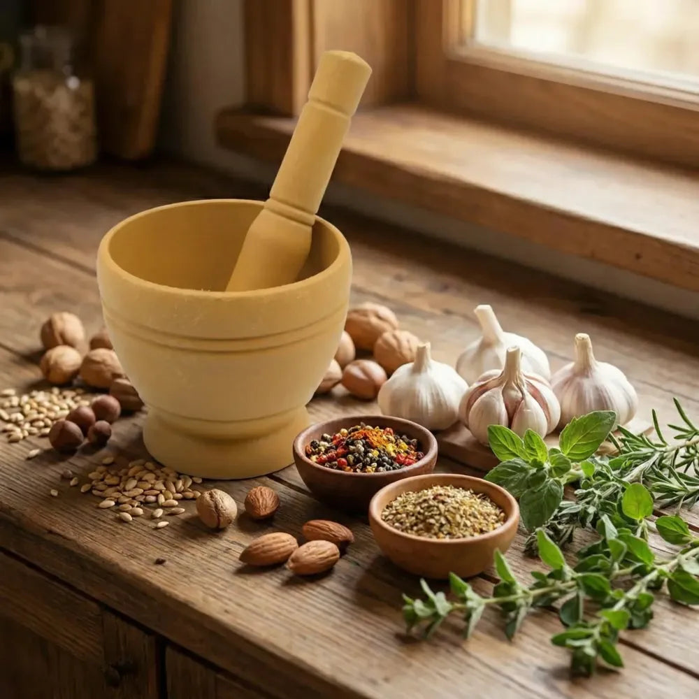 Traditional spice grinder set - kitchen tool