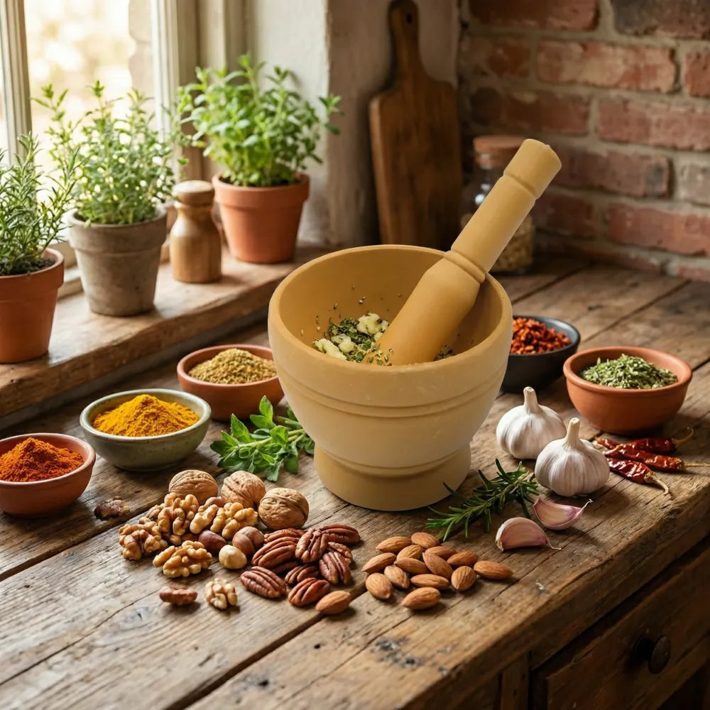 Traditional spice grinder set - kitchen tool