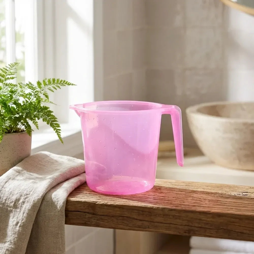 Transparent plastic bath mug - home & kitchen