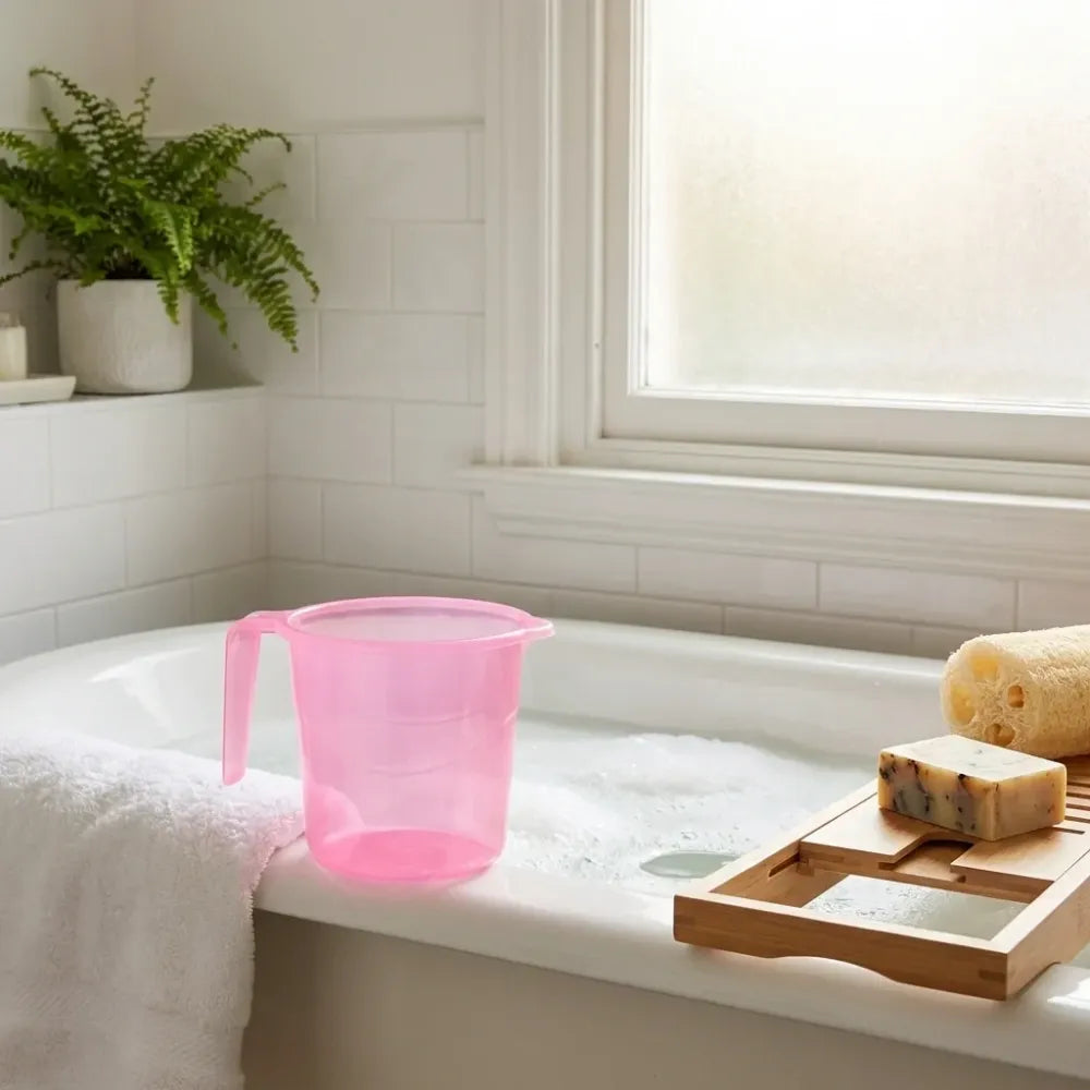 Transparent plastic bath mug - home & kitchen