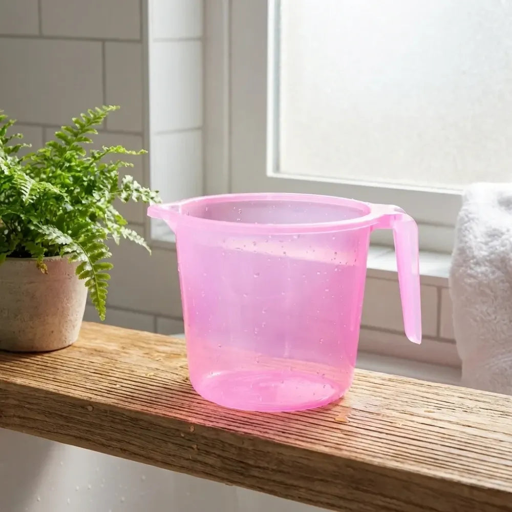 Transparent plastic bath mug - home & kitchen