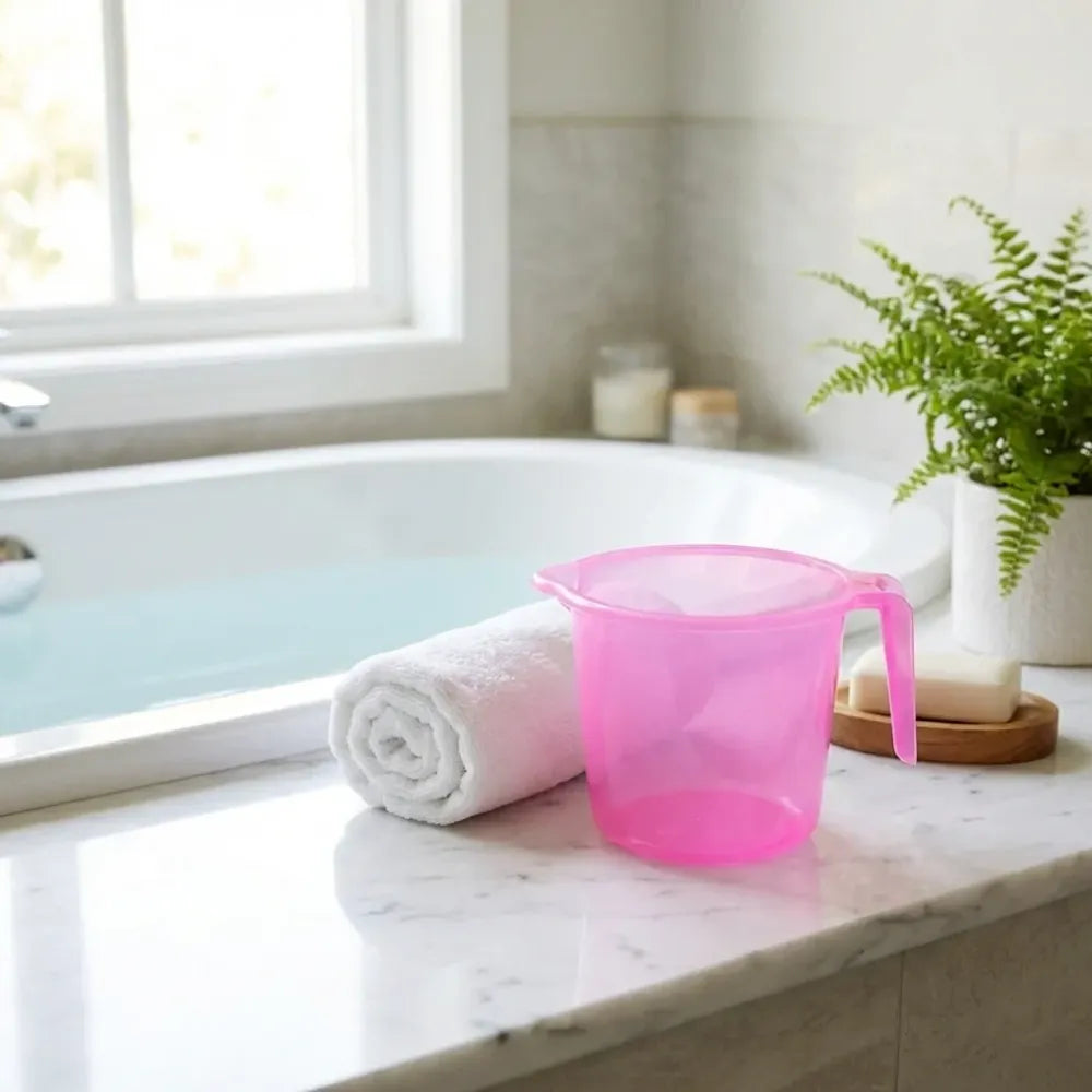 Transparent plastic bath mug - home & kitchen