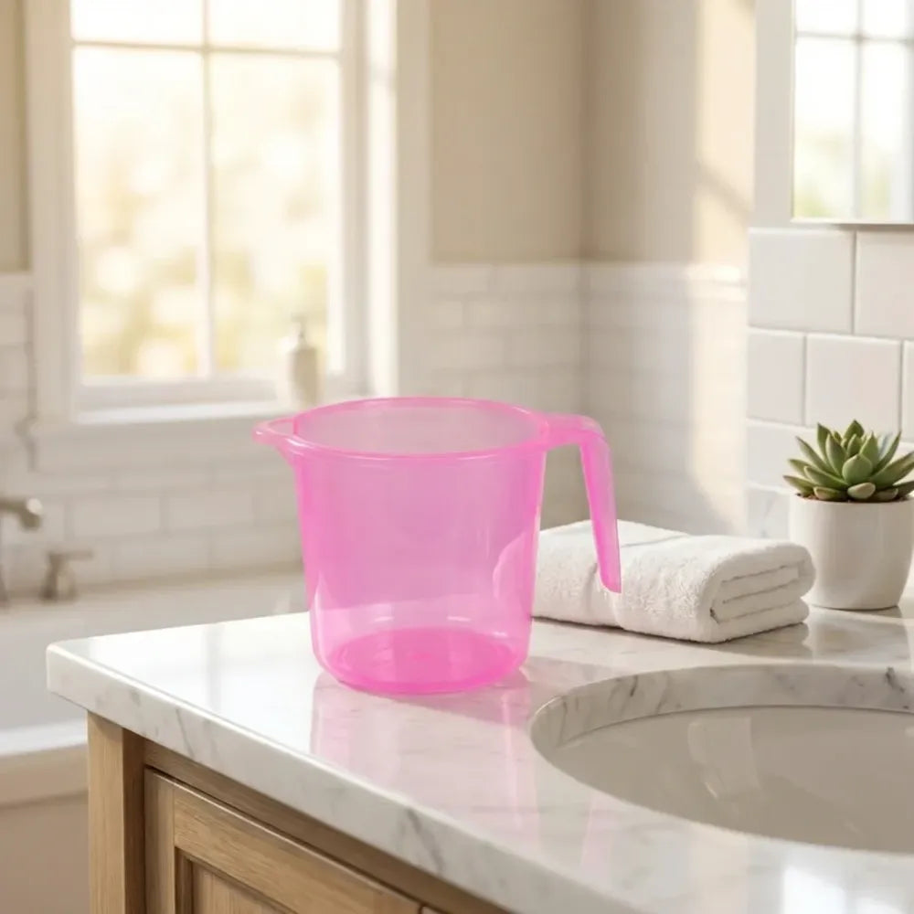 Transparent plastic bath mug - home & kitchen