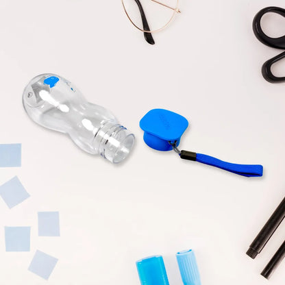 Transparent travel portable water bottle with carry straps (280 ml 1 pc) - home & kitchen