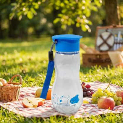 Transparent travel portable water bottle with carry straps (280 ml 1 pc) - home & kitchen