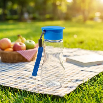 Transparent travel portable water bottle with carry straps (280 ml 1 pc) - home & kitchen