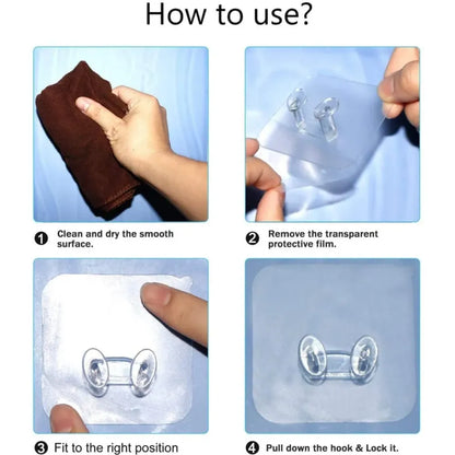 Transparent wall hook holder - home improvement