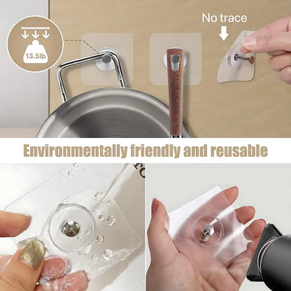 Transparent wall hooks