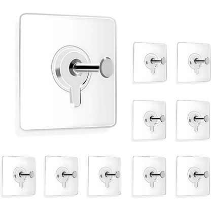Transparent wall hooks