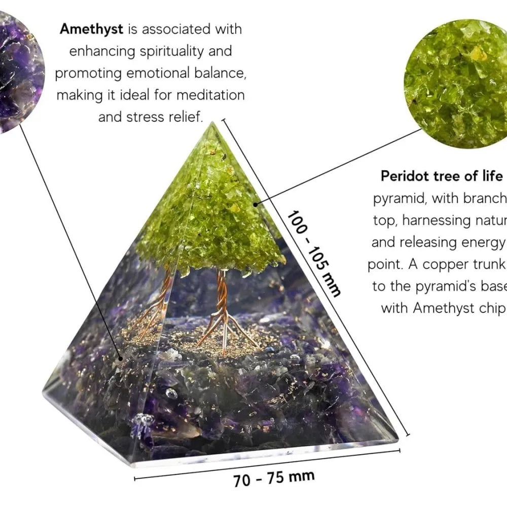 Tree of life peridot orgon pyramid