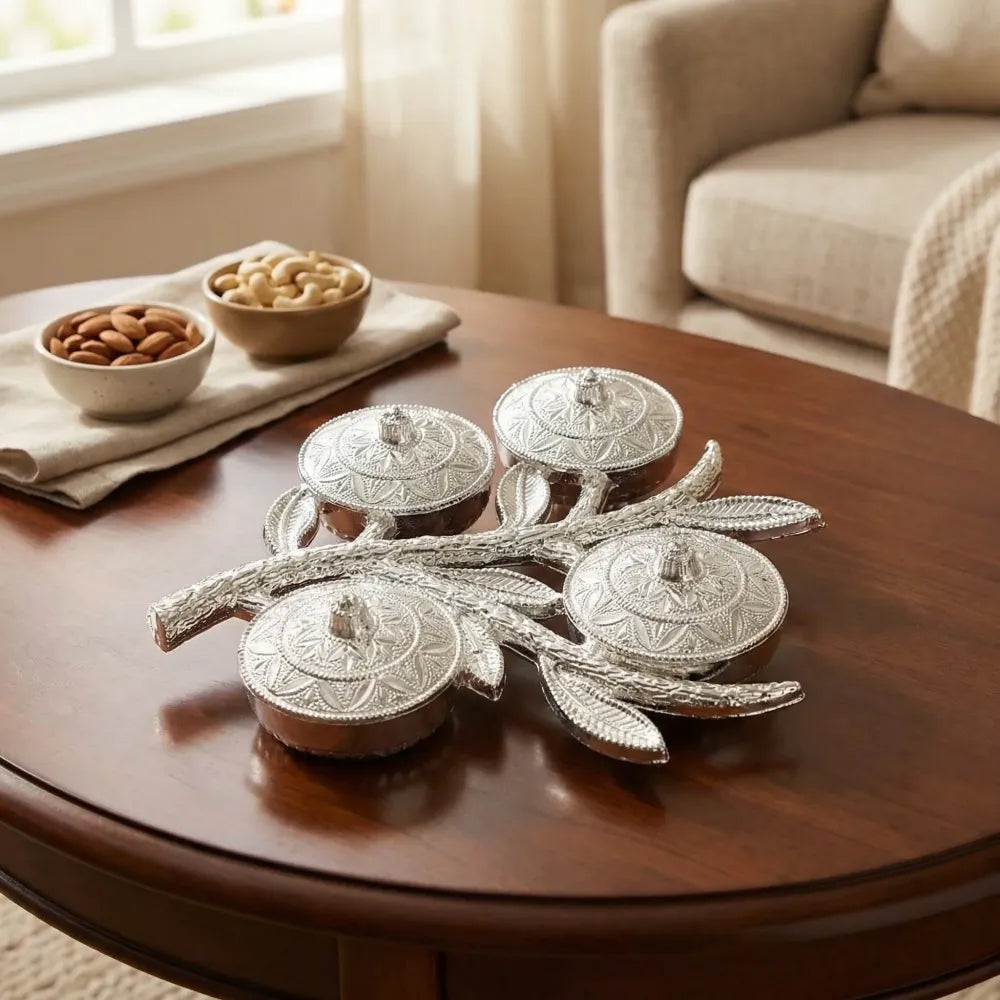 Tree-shaped 4 section serving tray - home & kitchen