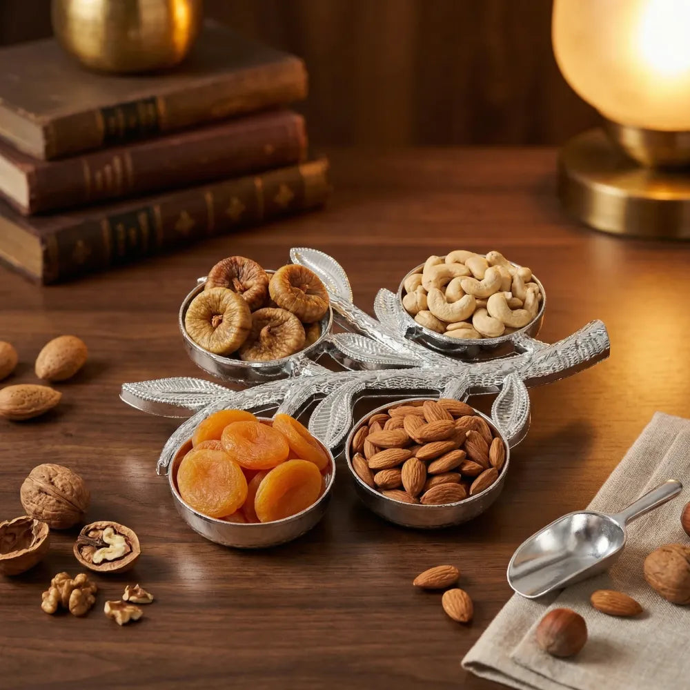 Tree-shaped 4 section serving tray - home & kitchen