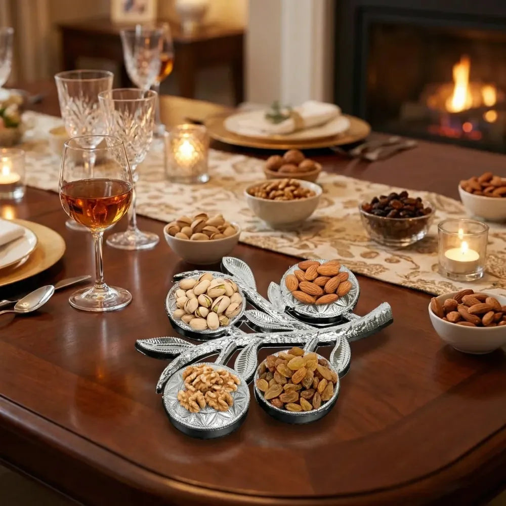 Tree-shaped 4 section serving tray - home & kitchen