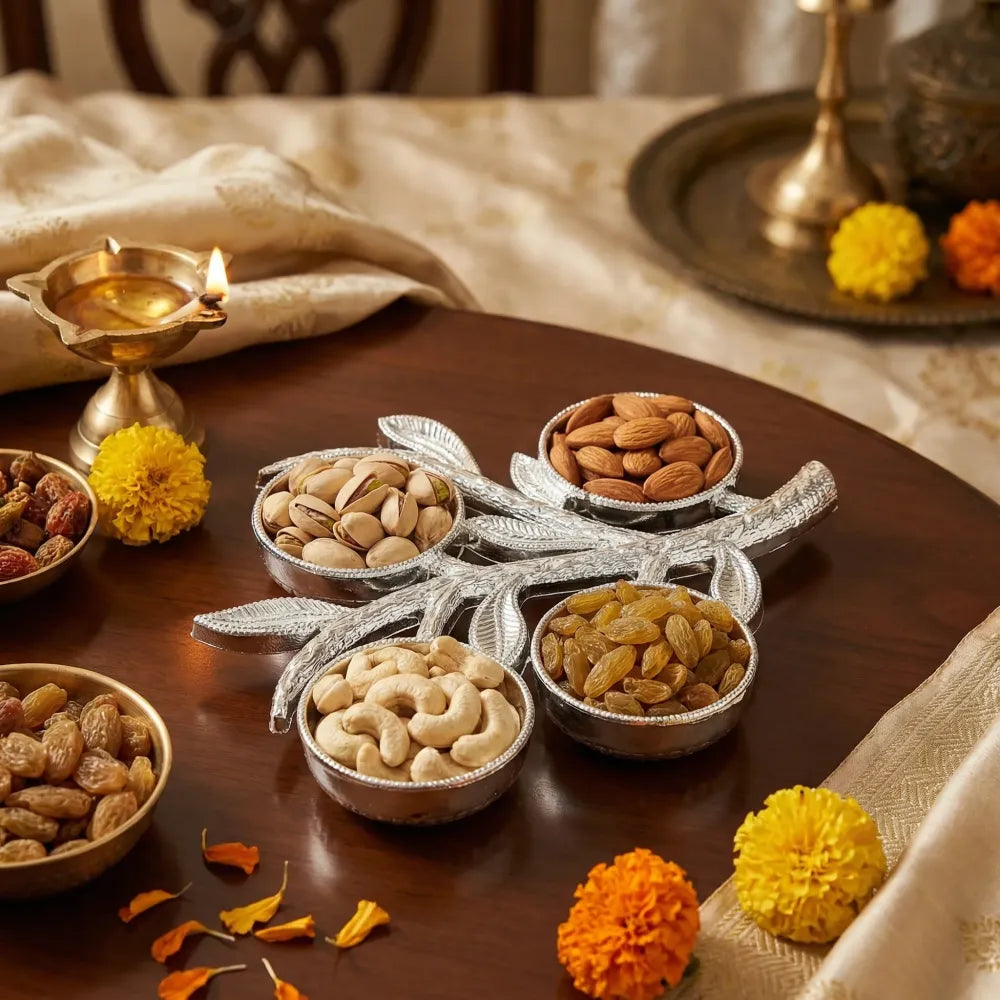 Tree-shaped 4 section serving tray - home & kitchen