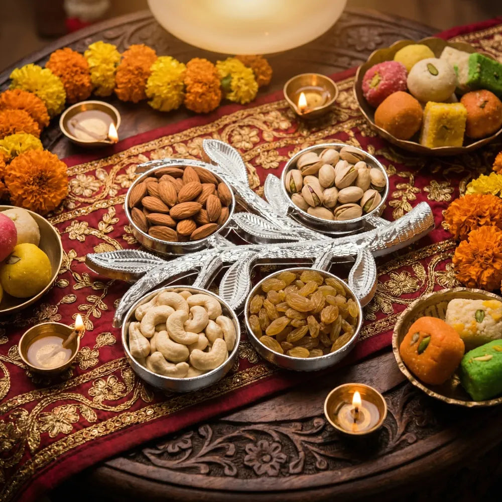 Tree-shaped 4 section serving tray - home & kitchen