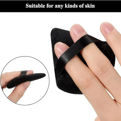 Triangle makeup powder puff – black