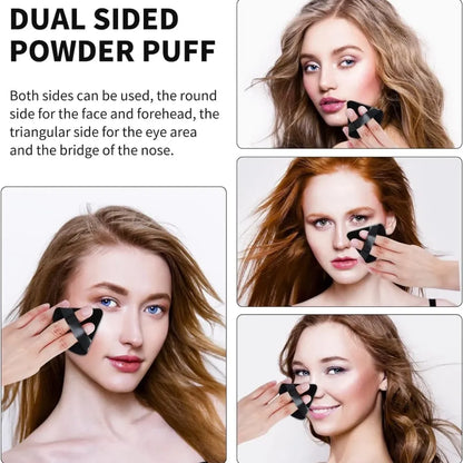 Triangle makeup powder puff – black