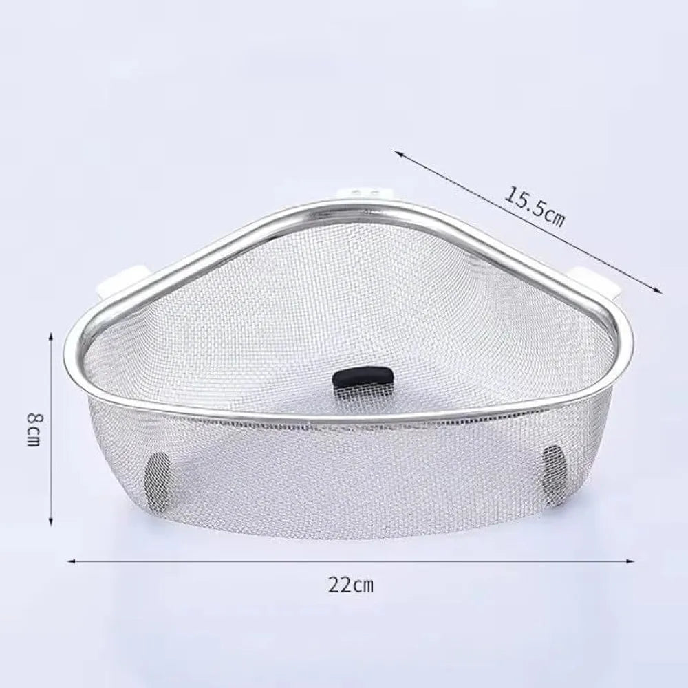 Triangle sink drain basket
