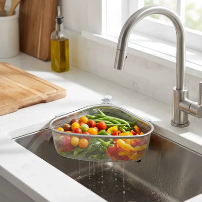 Triangle sink drain basket