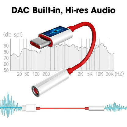 Type c to 3.5 mm jack audio connector