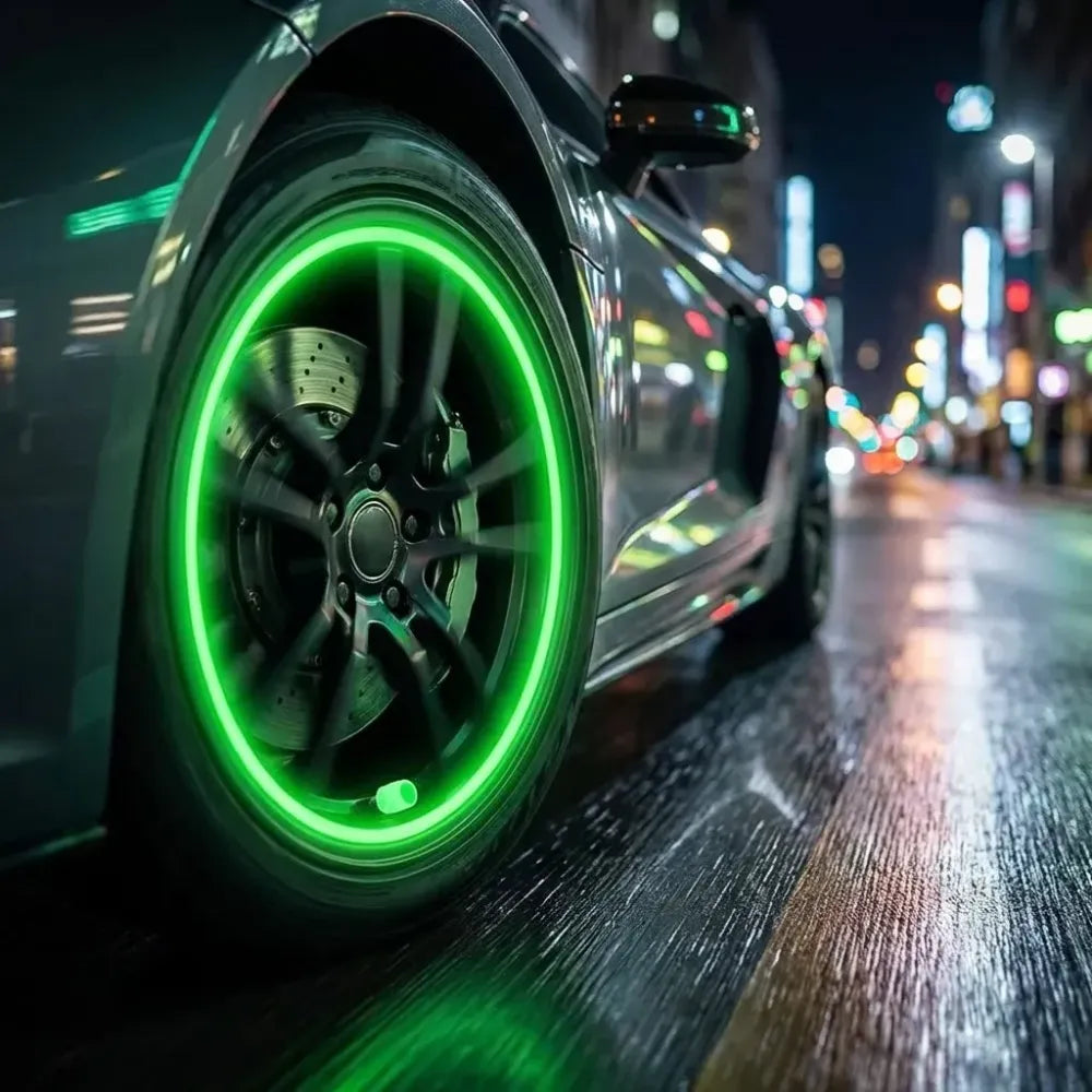 Tyre valve caps luminous glow - automotive