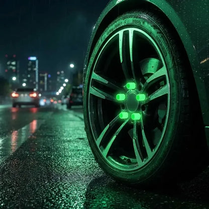 Tyre valve caps luminous glow - automotive